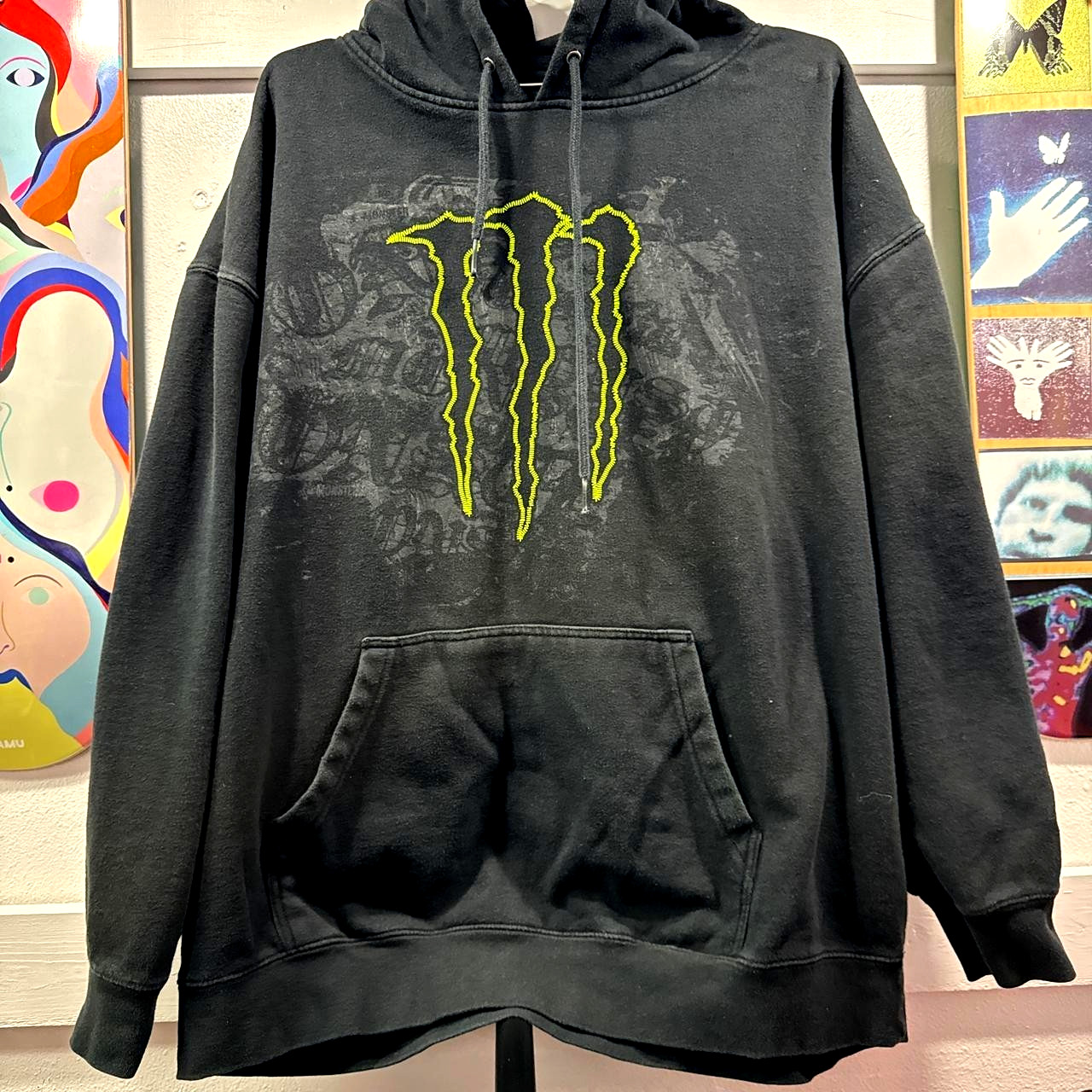 Vintage Monster Energy Hoodie Racing Motocross Y2K Graphic Hoodie S-5XL