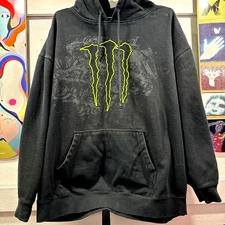 Vintage Monster Energy Hoodie Racing Motocross Y2K Graphic Hoodie S-5XL