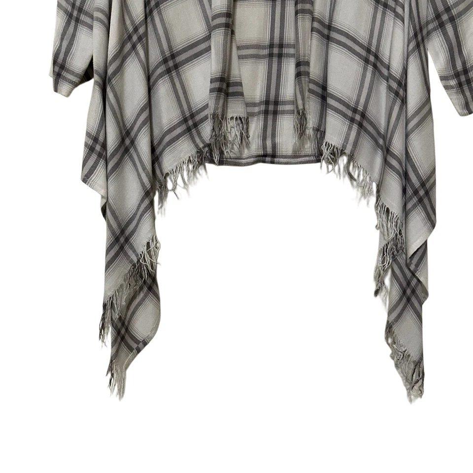 Justice рубашка с открытым передом девочек размер 10 клетку серый/белый 100% вискоза блузка - Изображение 4 из 4