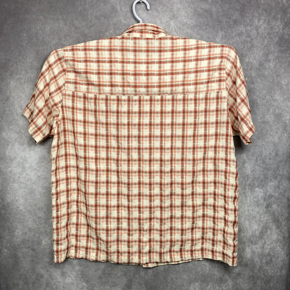 Woolrich Button Shirt Mens XXL Tomato Red Plaid Lightweight Short Sleeve Casual - Image 2 of 4