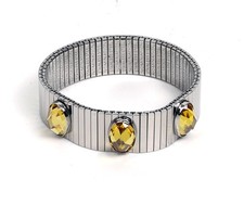 Nomination Bracciali Op-Xte Xl Piatti In Acciaio E 3 Pietre Giallo