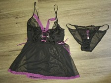 Adore Me/VS Lace Mesh Cut Out babydoll Bikini panty NEW medium