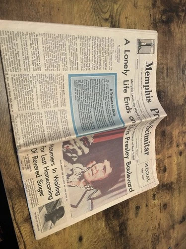 Elvis Presley Death Newspaper Memphis Press-Scimitar August 17, 1977