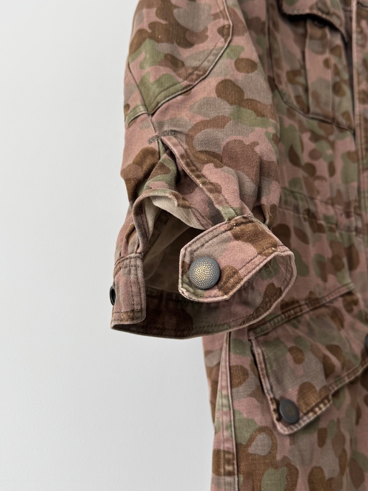 50s Vintage Military 1959 Dated Austrian Army ‘KAZ58’ Pea Dot Camo Parka Jacket