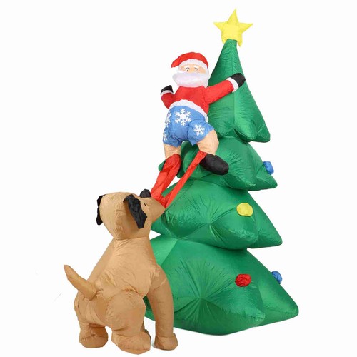 ⊹Dog Bite Old Man's Christmas Tree LED Growing Inflatable Christmas Tree For - Picture 20 of 23