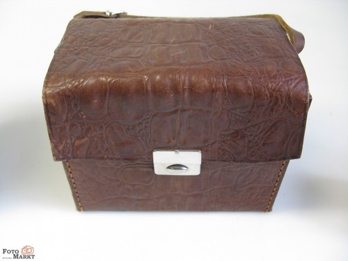 Sac en cuir marron ancien avec bandoulière ~ 14x9x11cm vintage hackpack - Photo 1/3