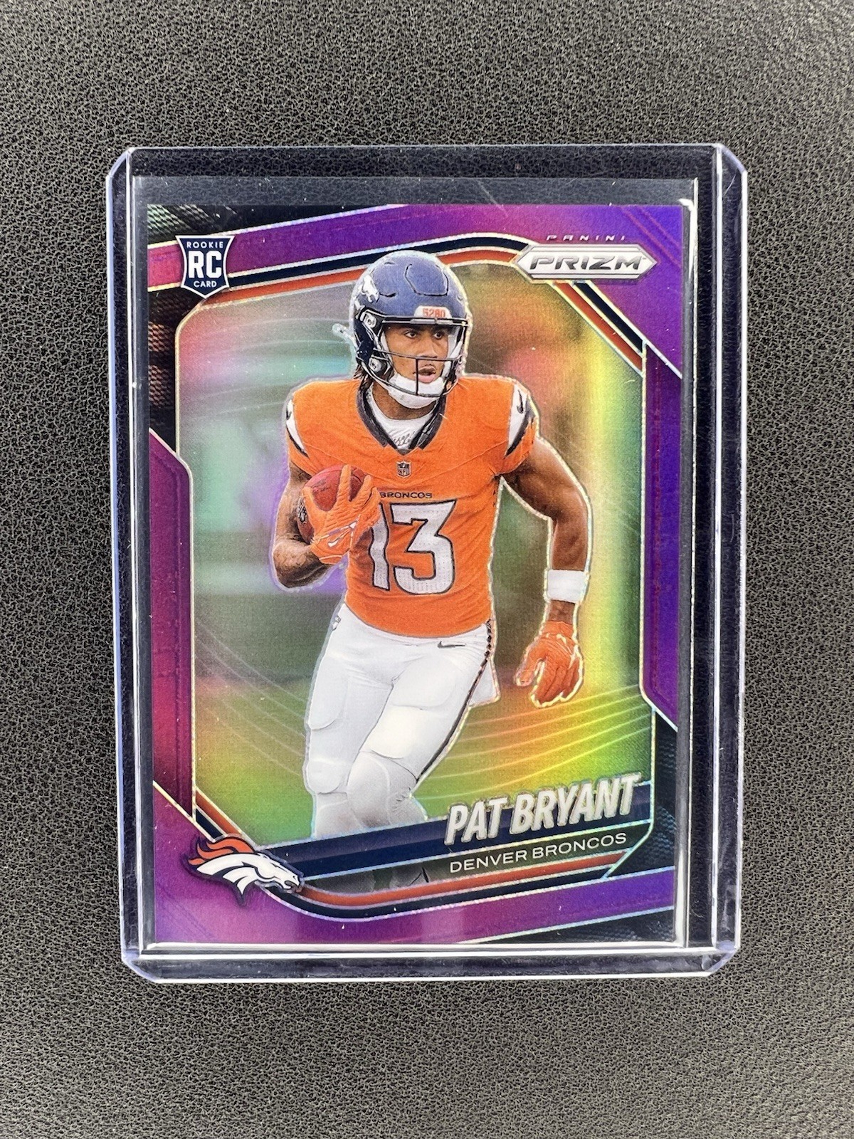 2025 Panini Prizm Pat Bryant (RC) Purple Prizm #366 Broncos /125