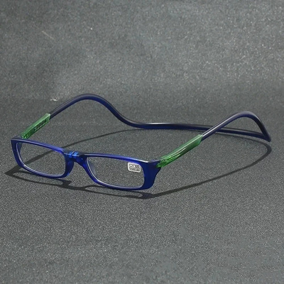 #ad Hanging Magnetic Reading Glasses Adjustable Eyeglasses Front Click Connect Neck $8.50