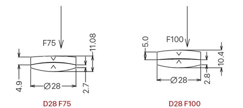 Laser Collimator Focusing Lenses D28/D30mm F75/100/125/150/155/200mm 1064nm Lens - Picture 7 of 12