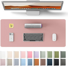 Leather Desk Protector, Office Mat, Large Mouse Mat, Non-Slip PU Leather Blotter