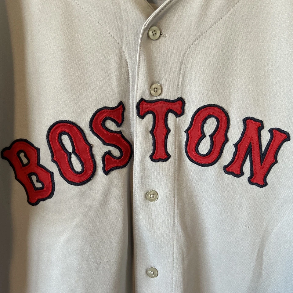 Authentic Manny Ramirez Russell Boston Red Sox Jersey Mens 44 Sewn Gray USA - Image 2 of 4