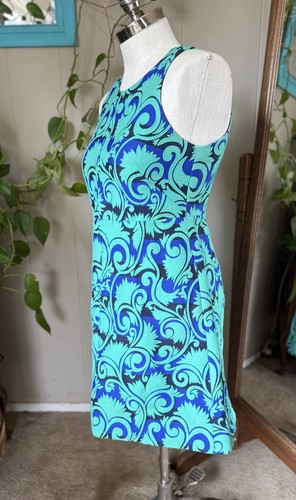 J. Crew Women's Green Jacquard 6 A-line Sleeveless Sheath Dress - Picture 5 of 10