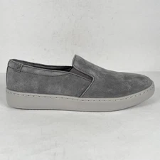 Vionic Avery Shoes Womens Size 8.5 Gray Suede Slip On Loafers Comfort Vio Grip