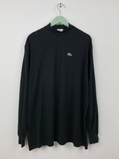 Lacoste Cotton Turtle Neck Long Sleeve Shirt Vintage Devanlay 6/XL Men Black