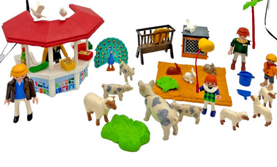 Playmobil Konvolut Tiere Fleckschweine Schafe zu Zoo Streichelzoo Bauernhof