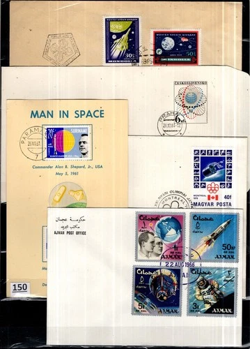 /// AJMAN, HUNGARY, MONGOLIA, SURINAME 1966 - 5 FDC - SPACE