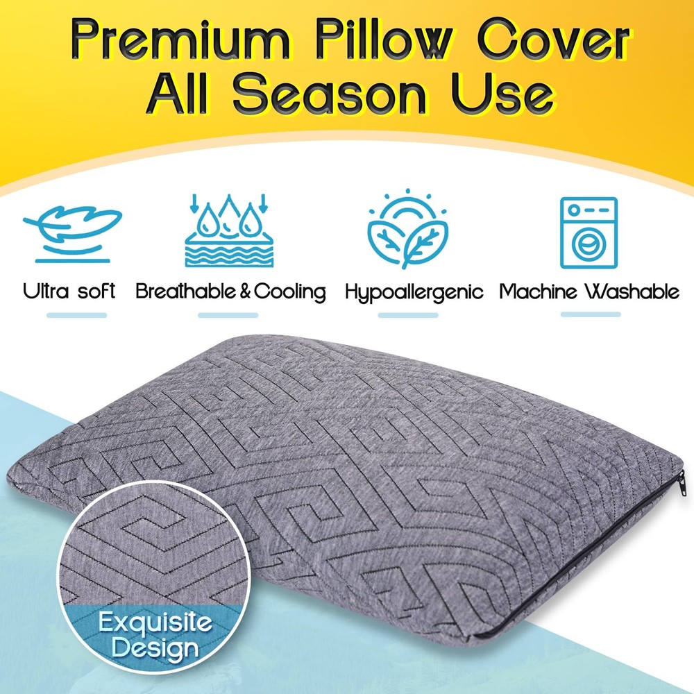 Memory Foam Travel Pillow for Camping & Sleeping - Compact & Breathable