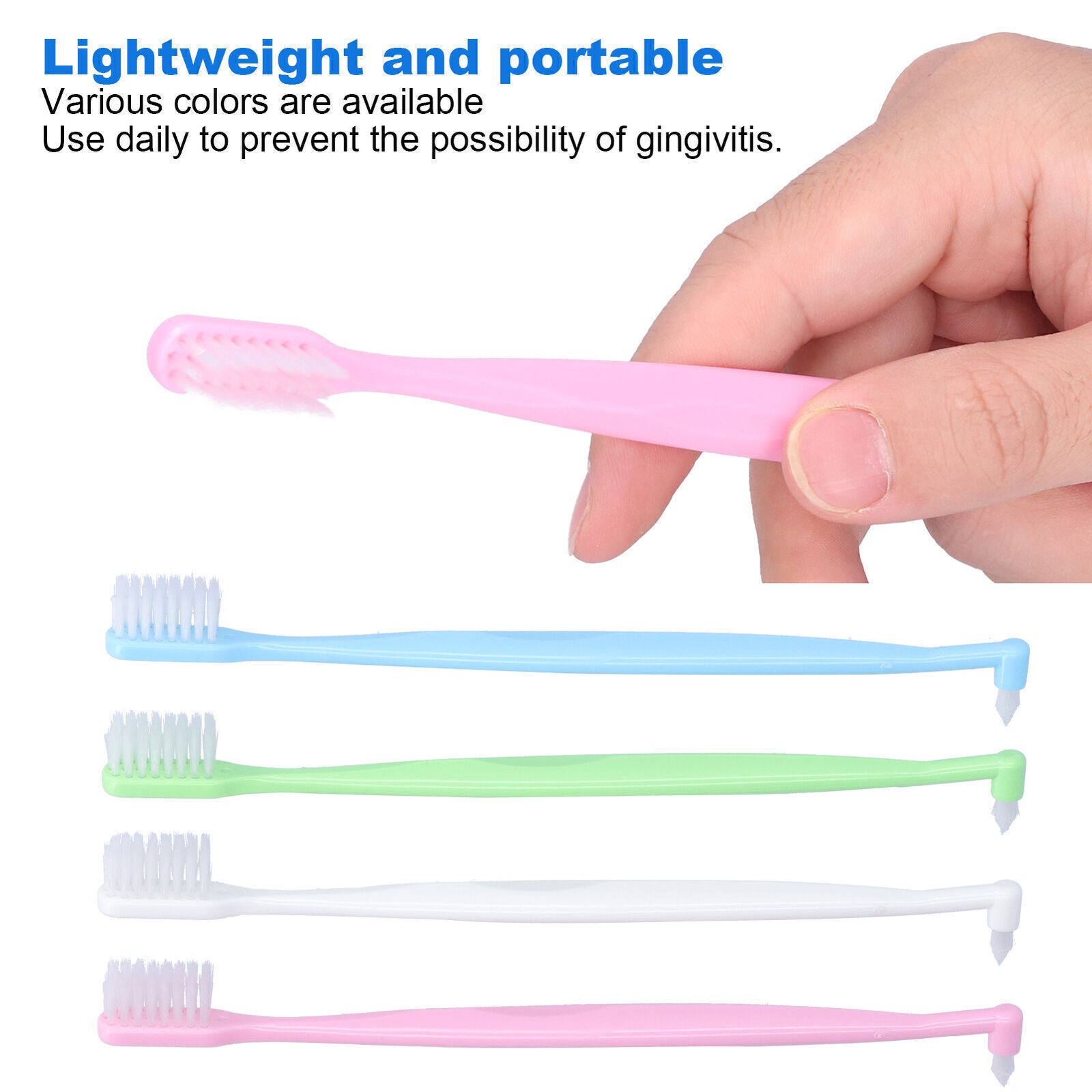 4PCS Orthodontic Toothbrush DoubleEnded Interspace Toothbrus