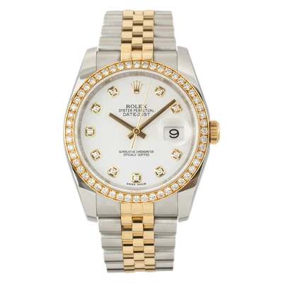 Rolex Oyster Perpetual Datejust 36mm Diamond Dot 18kt Yellow Gold & Stainless... - Image 1 of 4