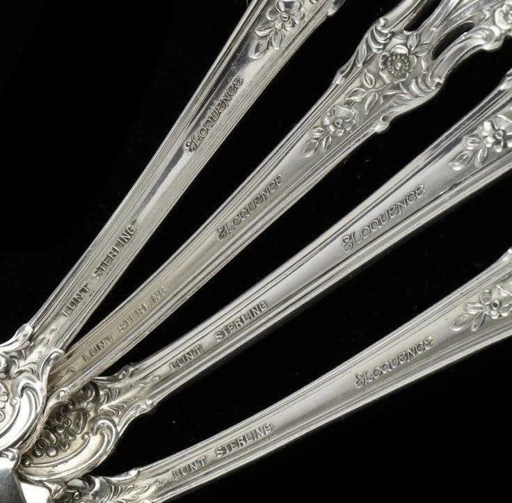 Juego de 5 cubiertos de plata de ley Lunt Eloquence Foto 2 de 4