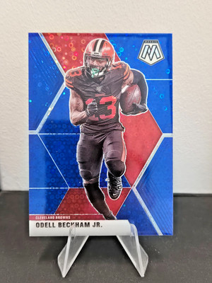 Odell Beckham Jr. OBJ Panini Mosaic No Huddle Blue Prizm /75 Browns NFL #54