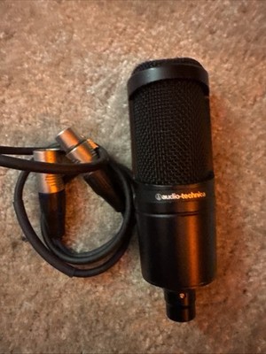 Audio-Technica AT2020 Cardioid Condenser Microphone and xlr cable