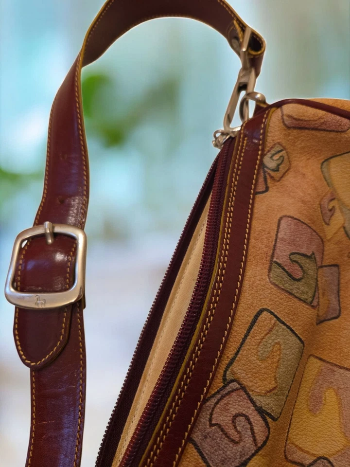 Cartera Bolso Petusco Vintage España Cuero Genuino Foto 3 de 4