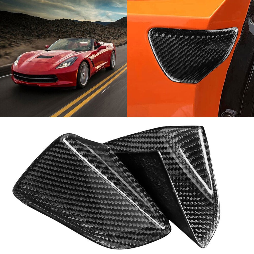 Real Carbon Fiber Door Handle Bowl Cover Trim For Corvette C7 14-19 Accessories