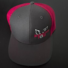 Brenneman Pork Trucker Hat Gray Red Adjustable Mesh Pig Farmer Logo Snapback
