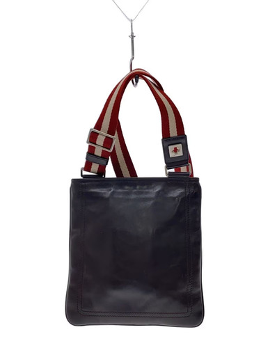 BALLY shoulder bag, leather, brown, Trainspotting design, shows signs of use.