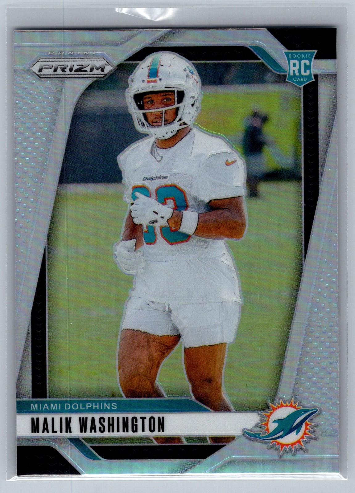 Malik Washington 2024 Panini Prizm #371 Silver Rookie Miami Dolphins