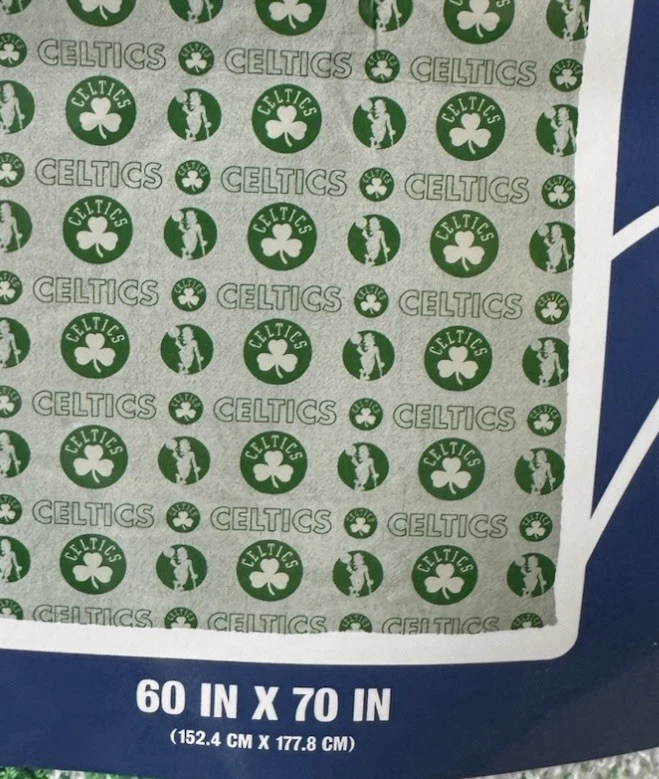 НЕГАБАРИТНОЕ ПЛЮШЕВОЕ ДВУСТОРОННЕЕ ОДЕЯЛО NBA BOSTON CELTICS ДЛЯ ДОМА И ВЫЕЗДА НОВОЕ - Изображение 2 из 4