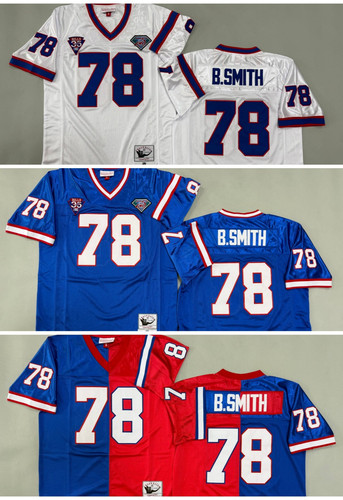 Vintage Bruce Smith #78 Bills Throwback Stitched Jersey