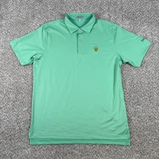 Peter Millar Polo Shirt Mens Large Green Summer Comfort Swag Golf Performance