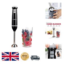 600W Hand Blender with 700ml Beaker - Turbo & Variable Speed for Smoothies