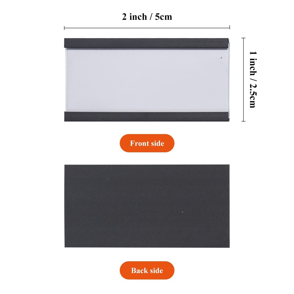File Cabinet Labels 100 Pcs Magnetic Label Holders - 6x2 Inch C Channel ...