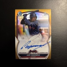 2023 Bowman Chrome Prospect Autograph Jair Casanova #CPA-JCA /50 Gold Refractor