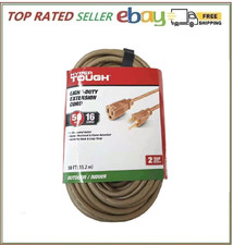 50FT 16AWG 3 Prong Tan Single Outlet Outdoor Extension Cord
