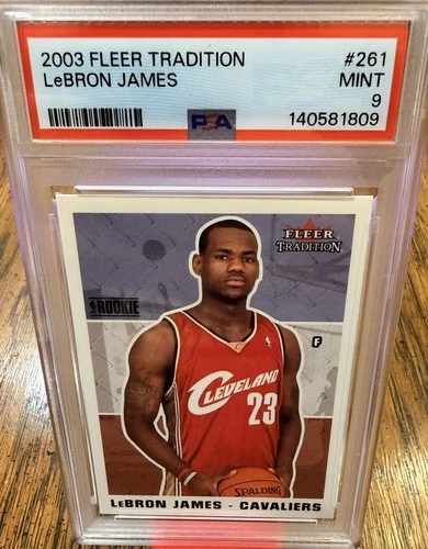 2003-04 Fleer Tradition LeBron James Rookie Card RC #261 Cavaliers PSA 9