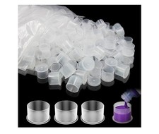 1000Pcs Large Tattoo Ink Caps with Base 11mm Disposable Tattoo Ink Cups Plastic