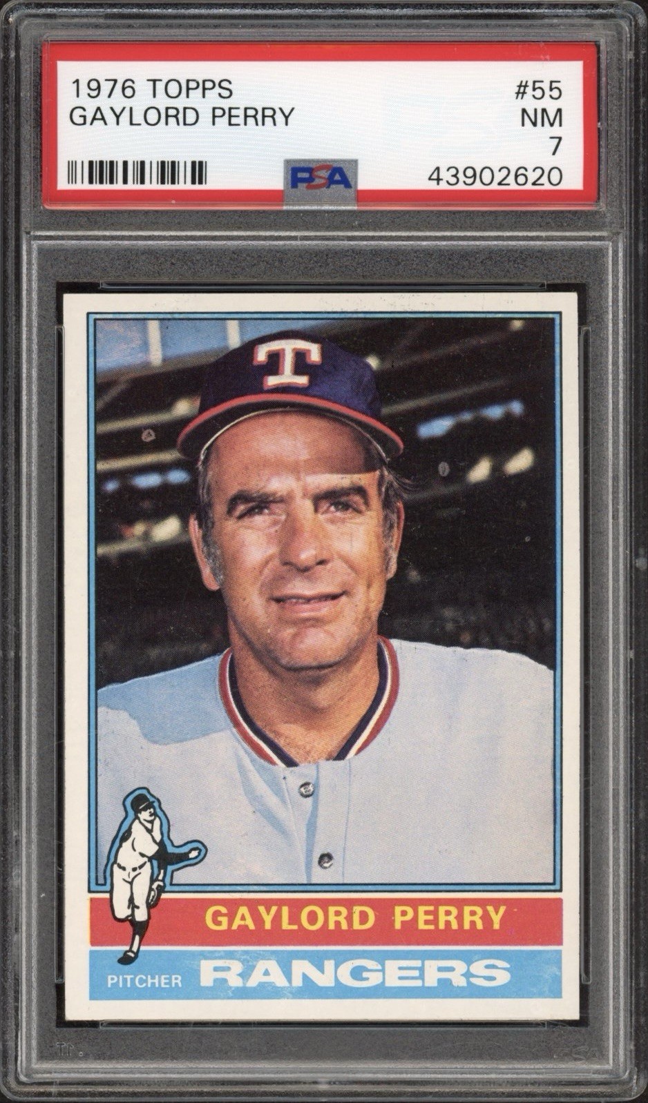 1976 Topps Gaylord Perry #55 PSA 7 Near Mint HOF Texas Rangers