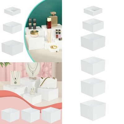 3x -Acrylboxen für Lebensmittelanzeigedisplayständer für Buffetisch Buffet