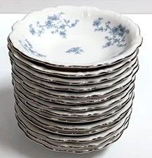 (14) Johann Haviland Blue Garland Berry/Dessert Bowls 5 1/4" Fine China Vintage