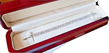 Tennis Bracelet white gold finish with Created Diamond double Row gift boxed