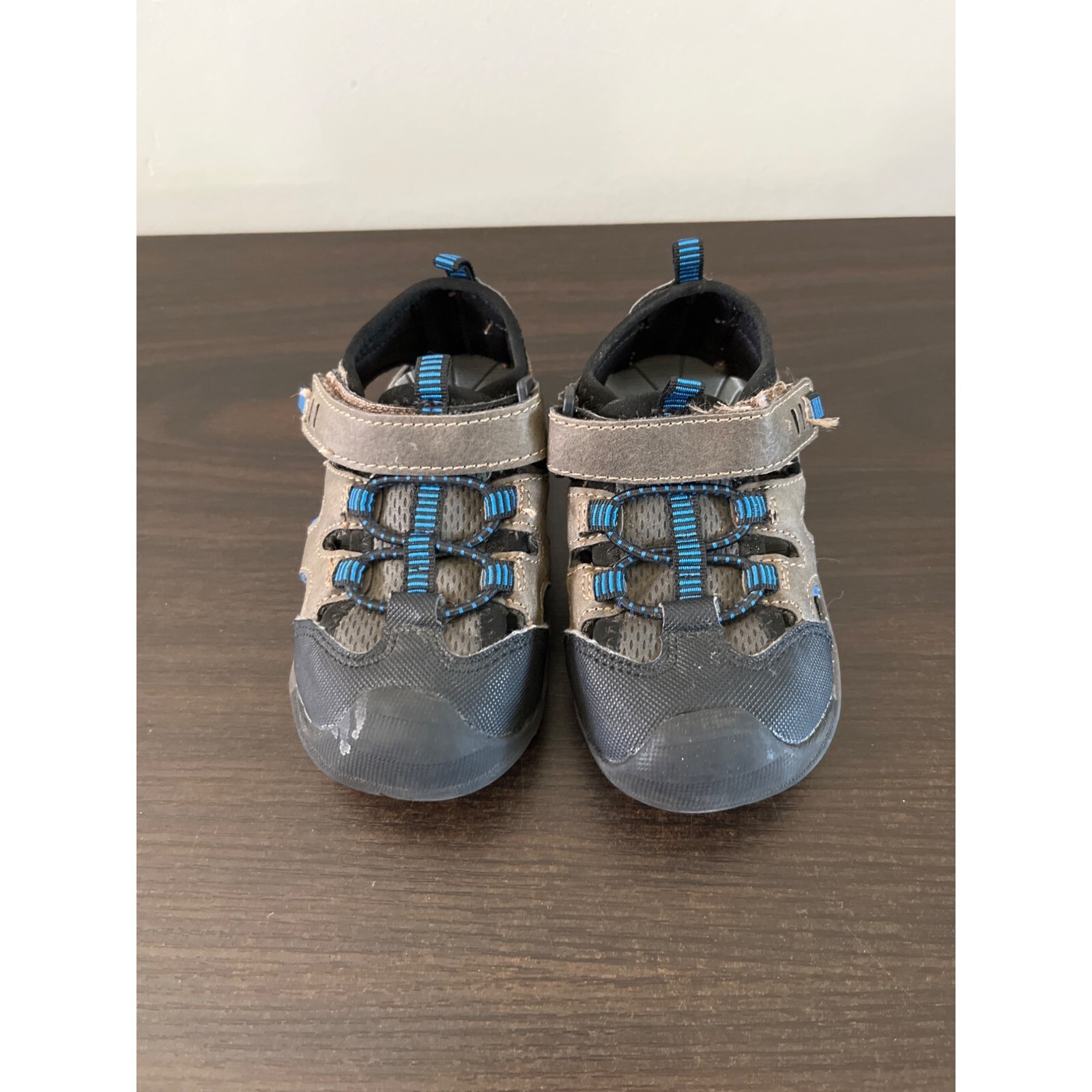 SAOLA Sandali marroni West Harris bambino taglia 7 suola gomma gancio e passante