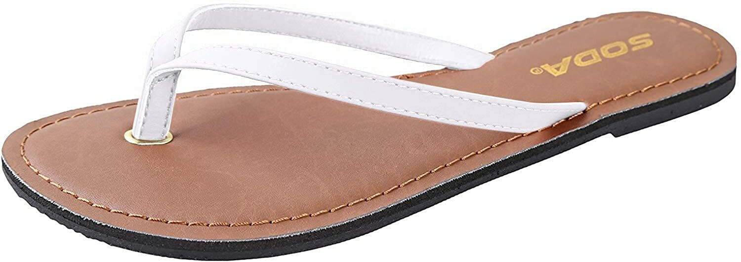 Soda Shoes Women Flip Flops Basic Plain Sandals Strap Casual Beach Thongs  FELER | eBay