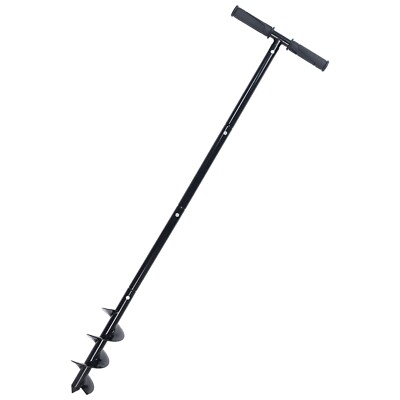 Patioer Post Hole Digger Manual 4'' x 41'' Garden Auger Spiral Drill with T Shaped