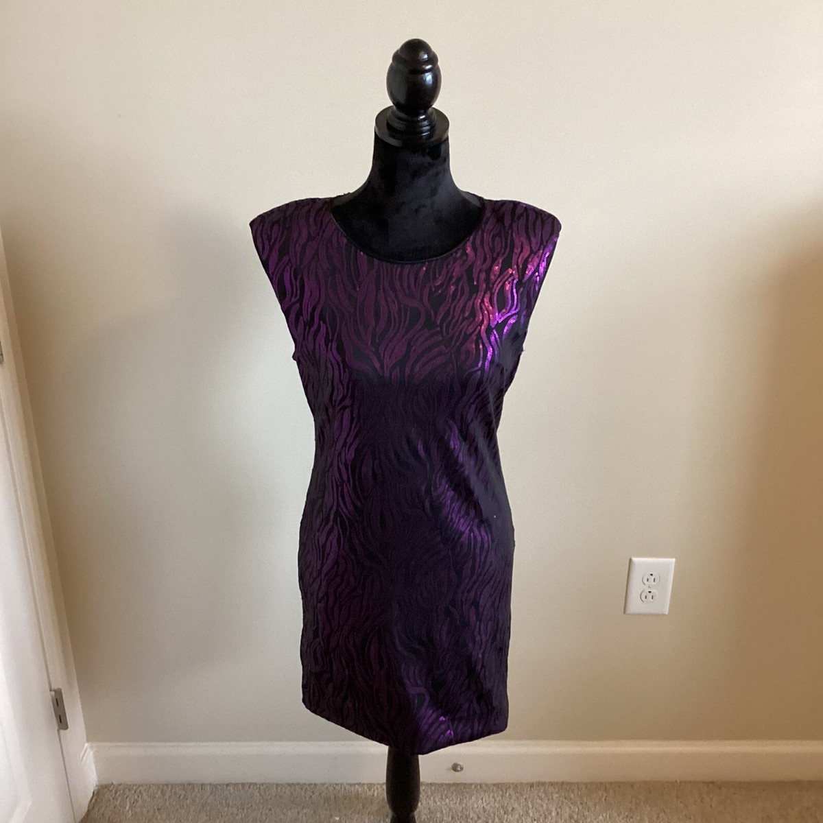 Women's Black And Purple Sequin Short Bodycon Cocktail Party Dress Size Large | eBay Women's Black And Purple Sequin Short Bodycon Cocktail Party Dress Size Large | eBay