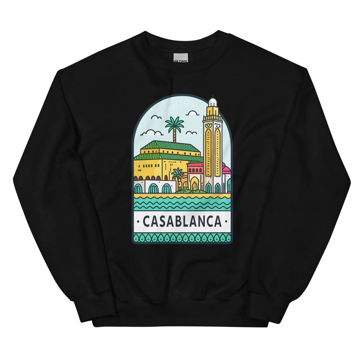 Casablanca World Travel Urban Area City Crewneck Sweatshirt | eBay