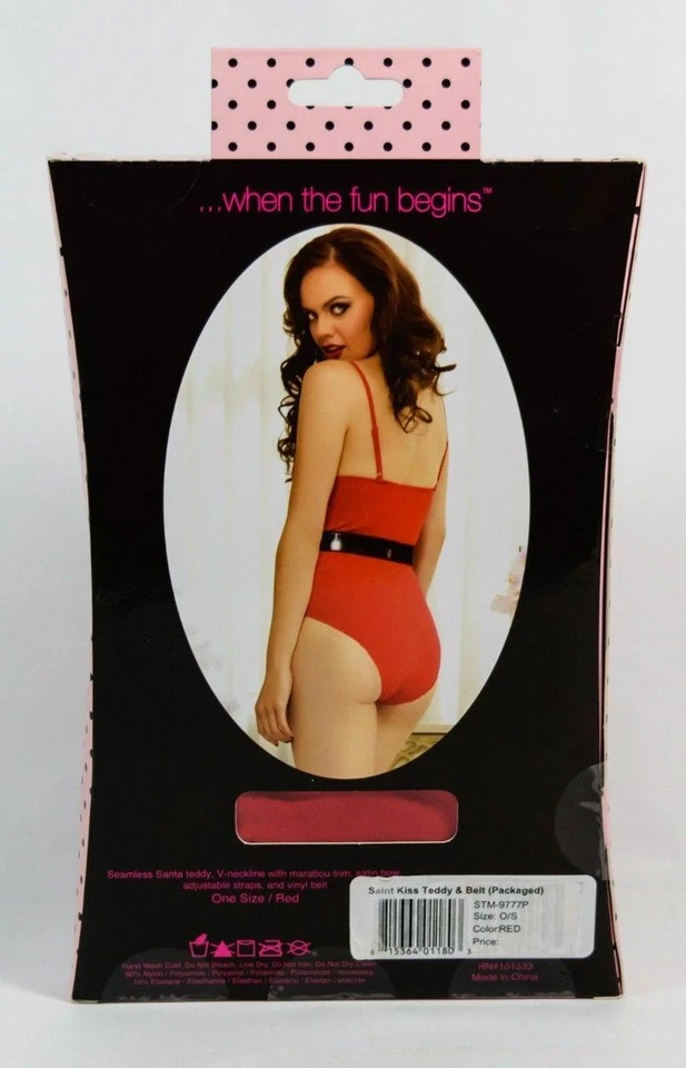 Seven Til Midnight Mrs. Santa Claus Seamless Teddy Lingerie Size One Christmas - Image 2 of 2